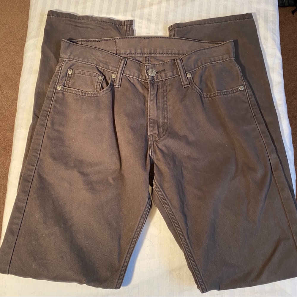 Levi's 514 Gray Slim Straight Twill Pants - Picture 2 of 5